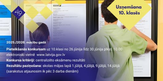 Uzņemšana 10. klasēs